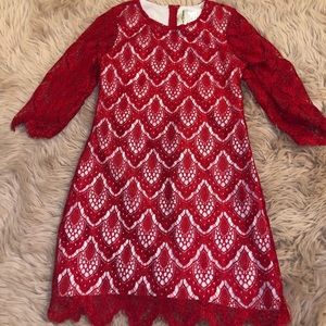 red lace dress
